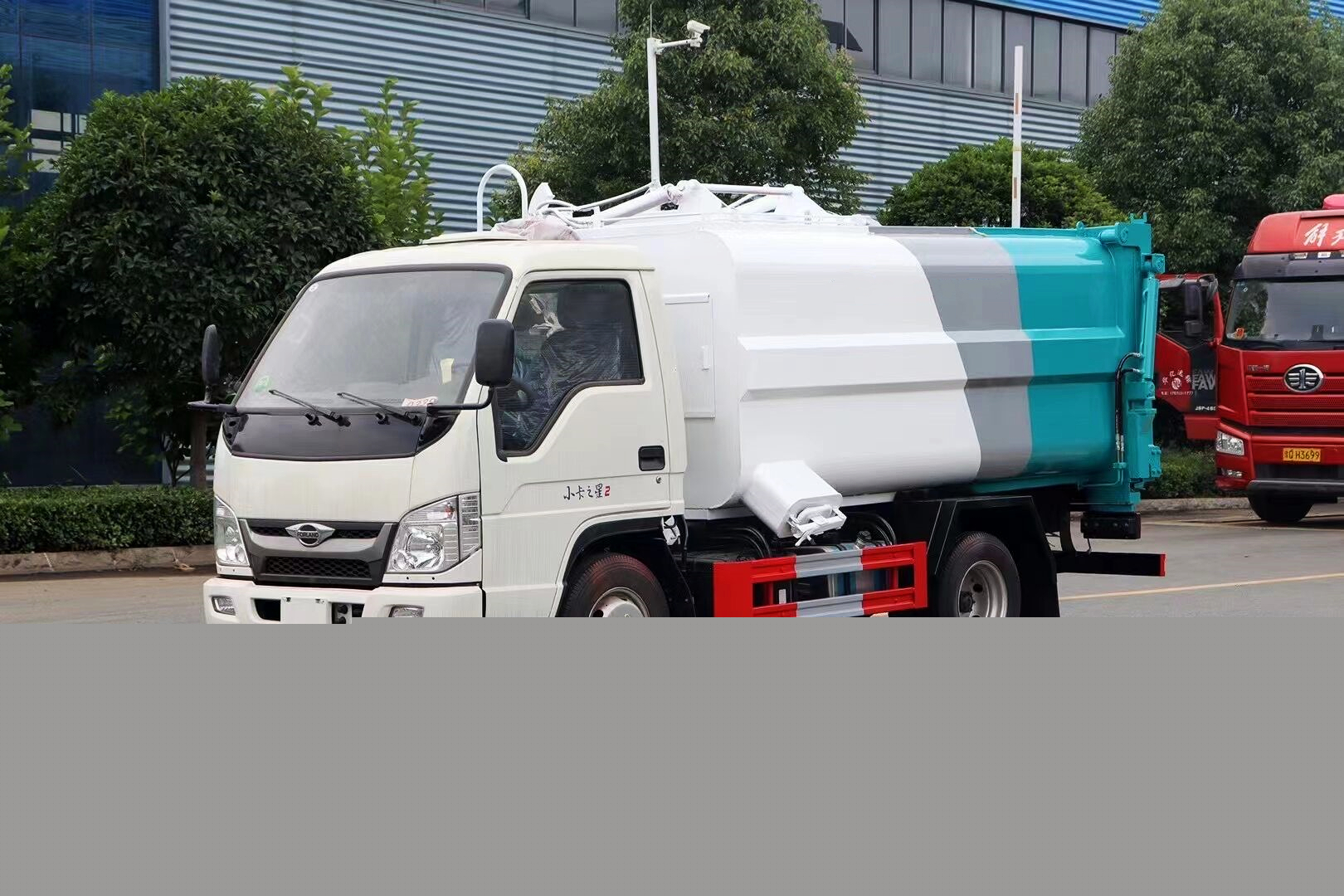 國六福田小卡4方掛桶垃圾車